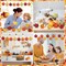 Autumn Harvest Maple Leaf Decor Set – 24pcs Hanging Fall Decorations for Thanksgiving, Parties & Classroom Displays